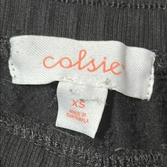 Colsie Women's Black Wide-Leg Sweatpants With Pockets and Drawstrings Size XS - Picture 4 of 5